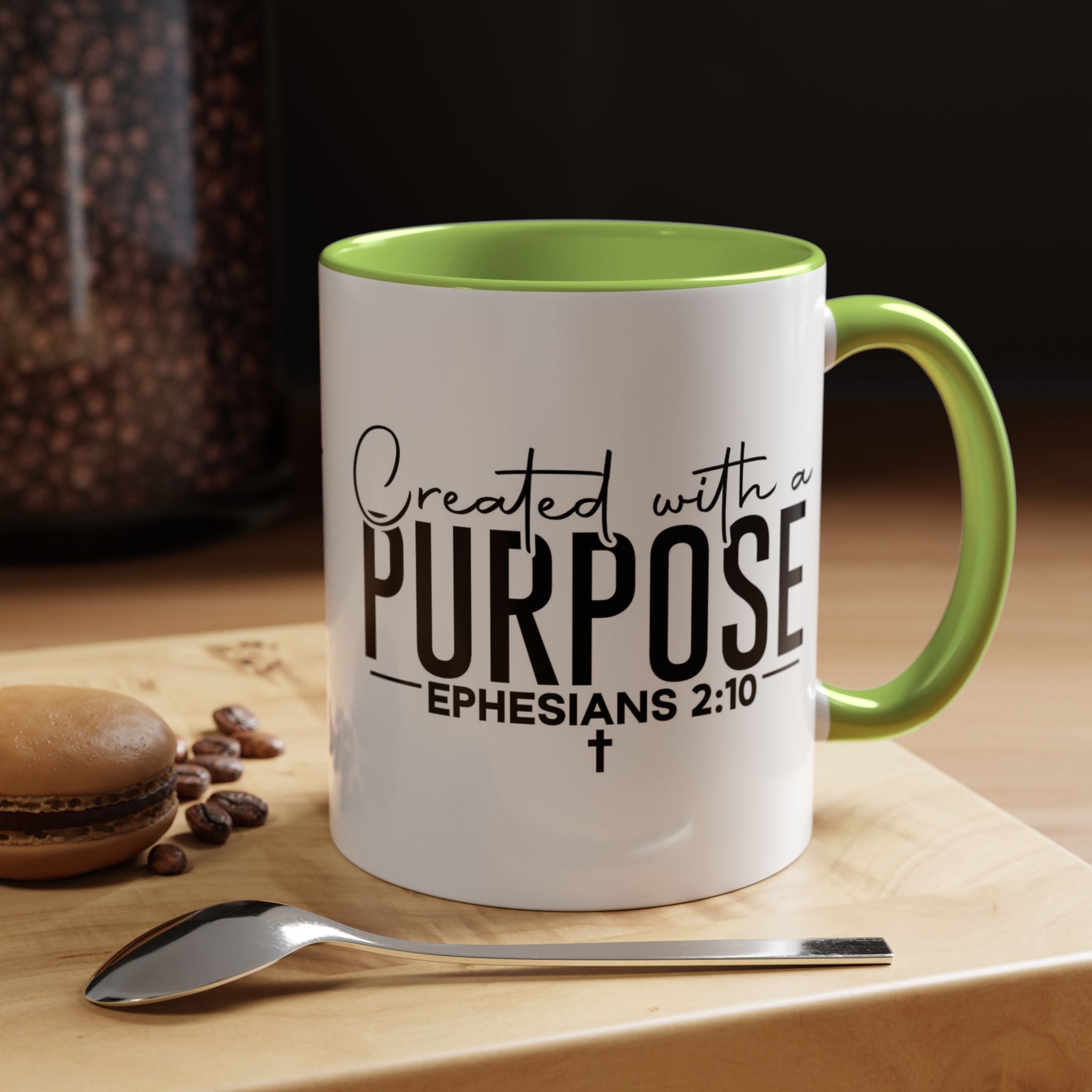 Created with a Purpose Ceramic Mug — Inspirational Ephesians 2:10 Coffee Cup