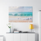Seaside Waves Matte Canvas Print — Tranquil Beach Wall Art, Stretched 1.25"