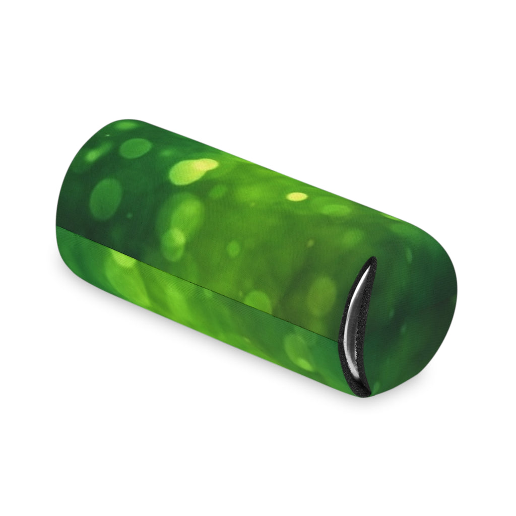 Green Bokeh Can Cooler – Insulated Beverage Koozie