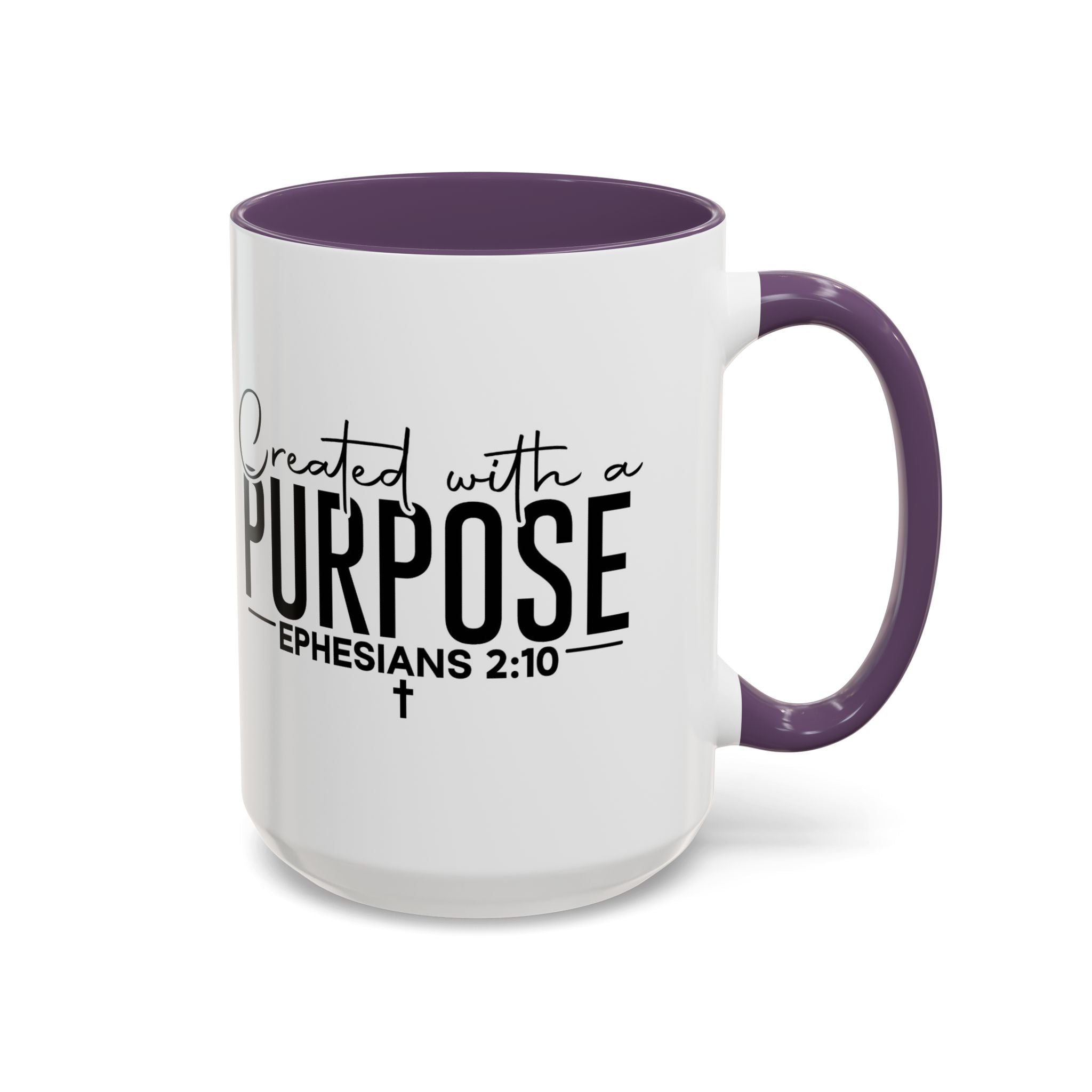 Created with a Purpose Ceramic Mug — Inspirational Ephesians 2:10 Coffee Cup