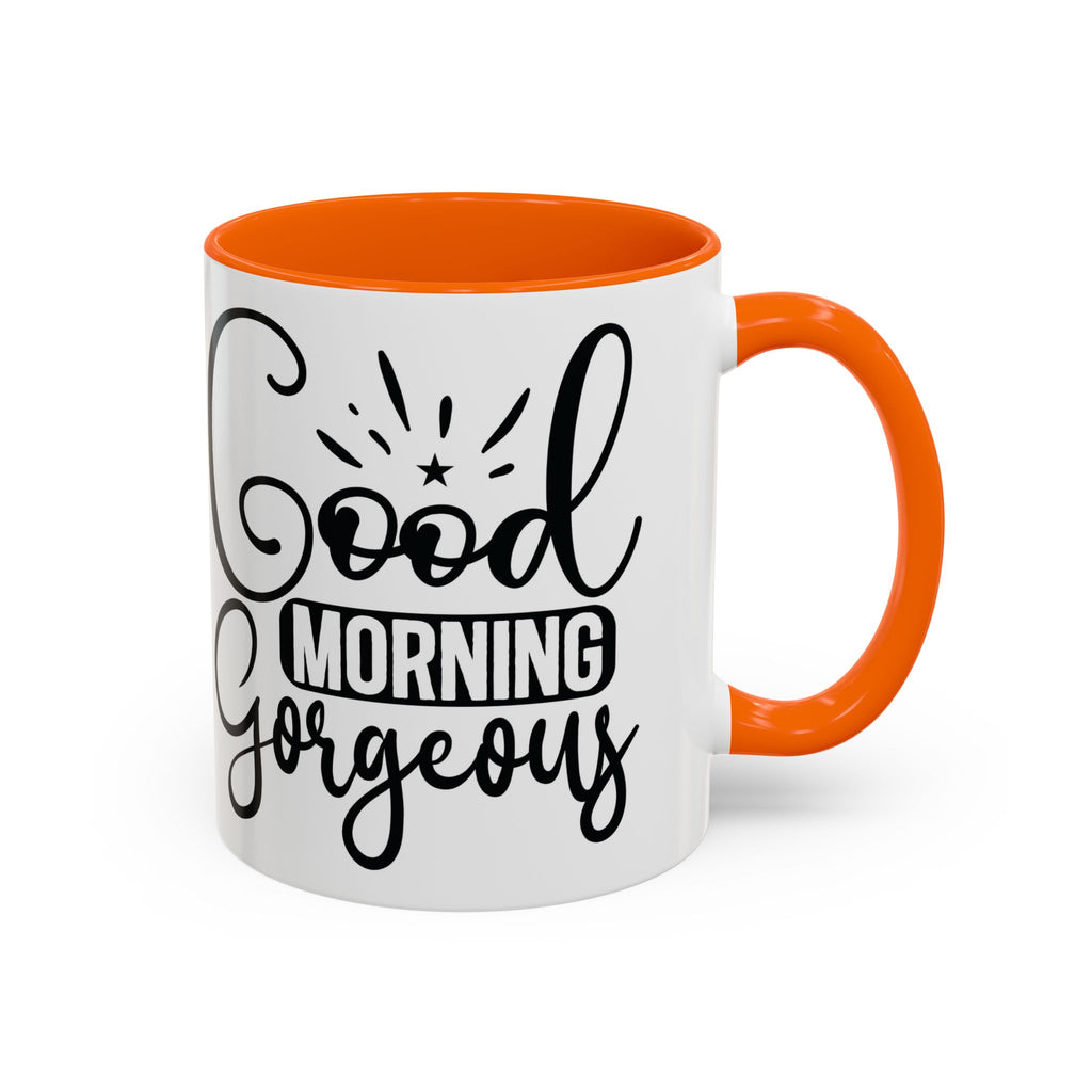 Good Morning Gorgeous Accent Coffee Mug – 11/15oz Pink Interior