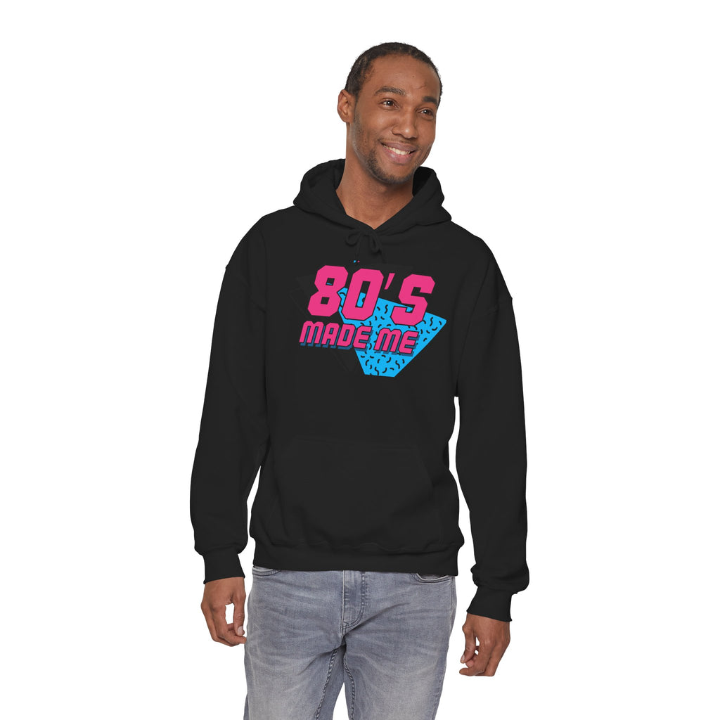 80's Made Me Hoodie — Retro 1980s Neon Graphic Pullover