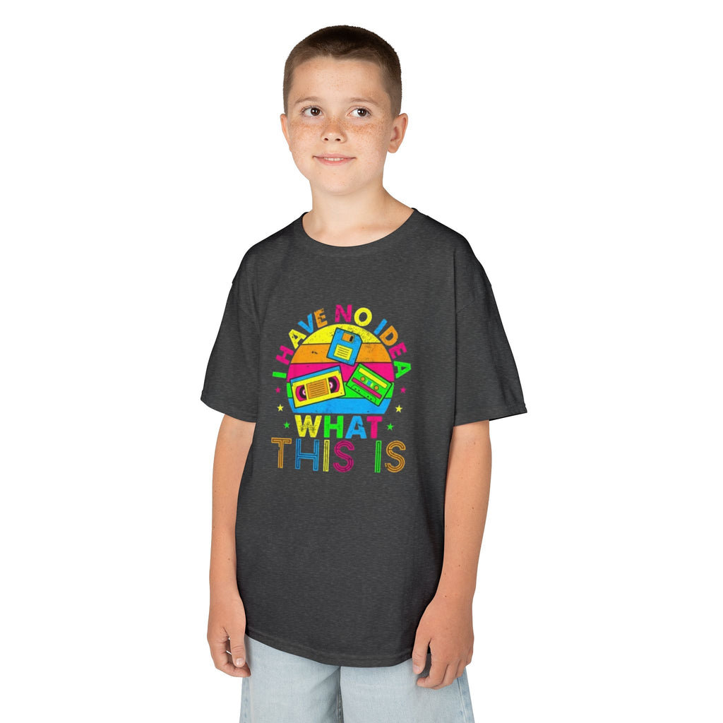 Kids T-Shirt — "I Have No Idea What This Is" Colorful Retro Toy Graphic