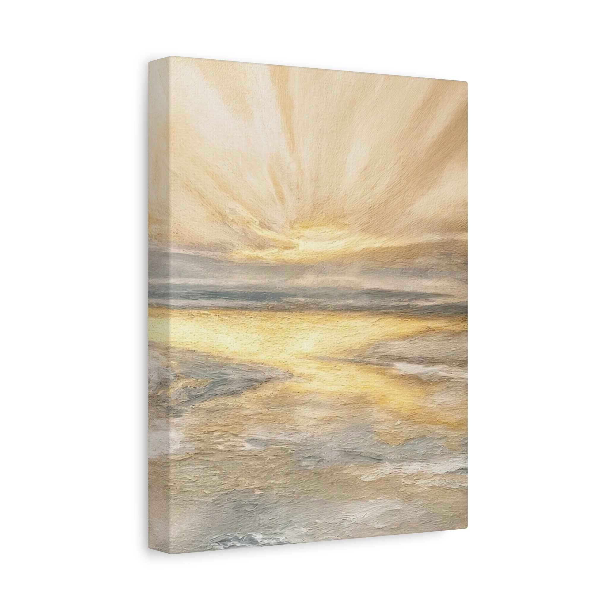 Golden Sunrise Seascape Canvas