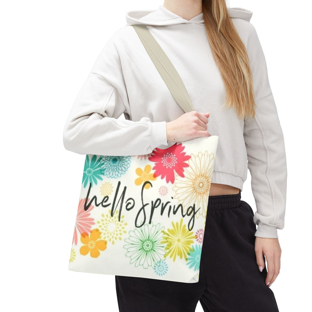 Hello Spring Floral Tote