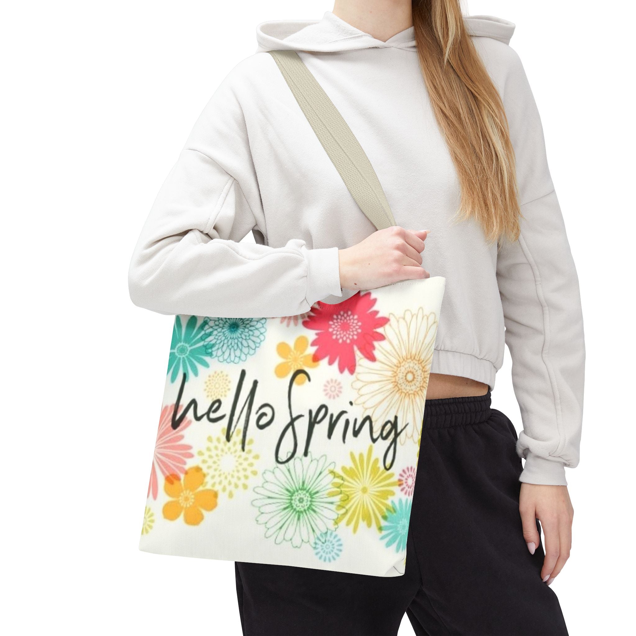 Hello Spring Floral Tote