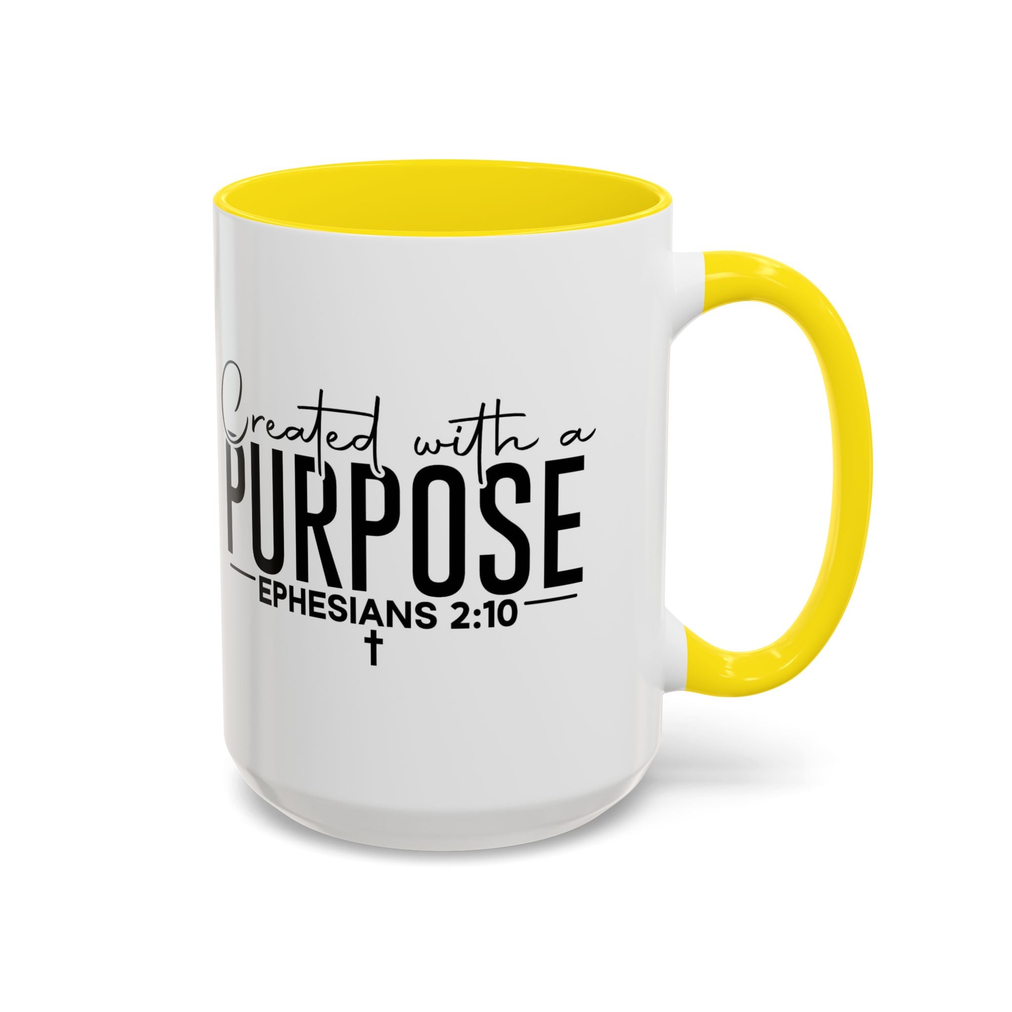 Created with a Purpose Ceramic Mug — Inspirational Ephesians 2:10 Coffee Cup
