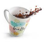 Hello Spring Latte Mug — Floral Pastel Coffee Cup, Garden-Inspired Gift