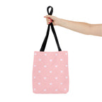 Pink Heart Pattern Tote Bag — Cute Pink AOP Shopper for Everyday Use