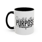 Created with a Purpose Ceramic Mug — Inspirational Ephesians 2:10 Coffee Cup