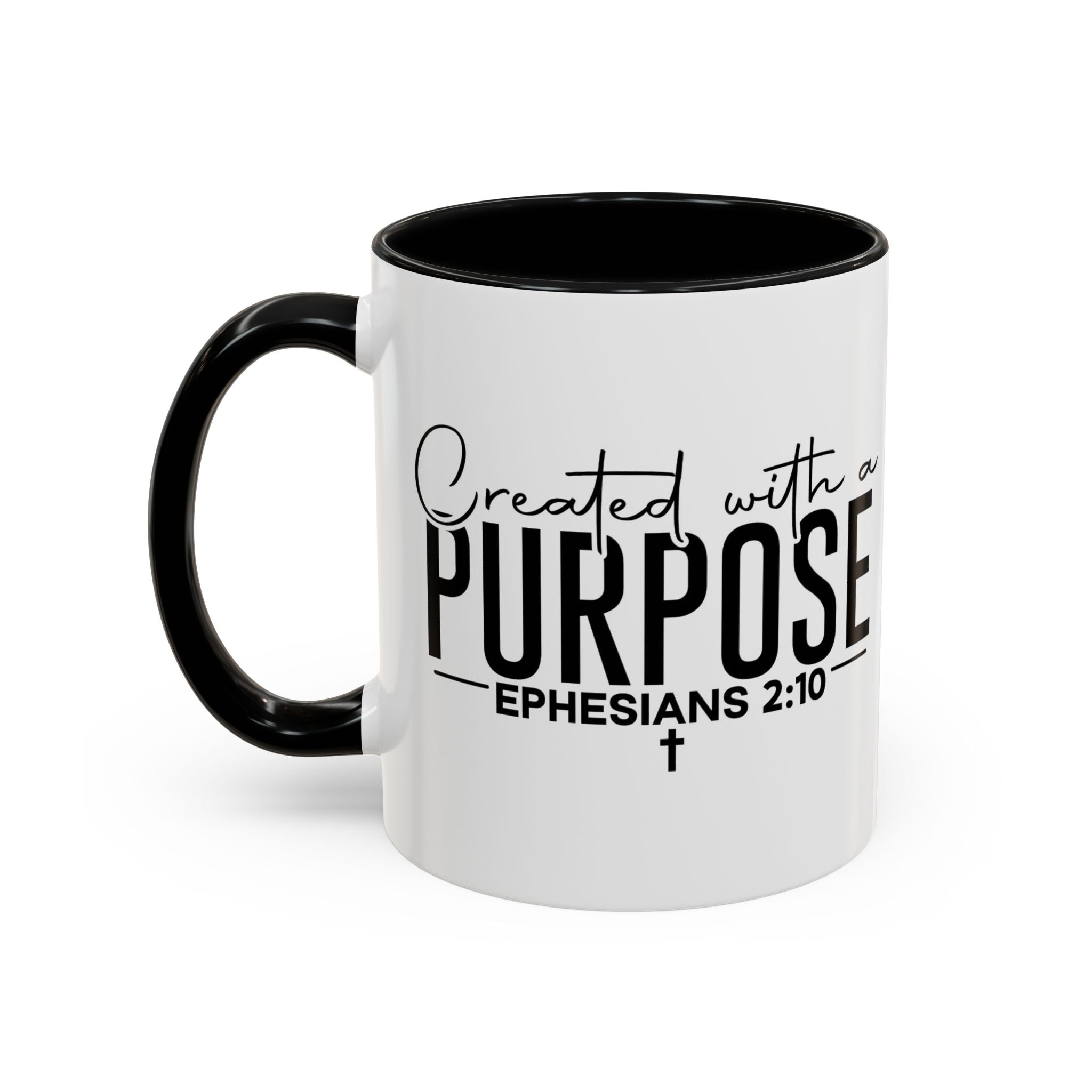 Created with a Purpose Ceramic Mug — Inspirational Ephesians 2:10 Coffee Cup