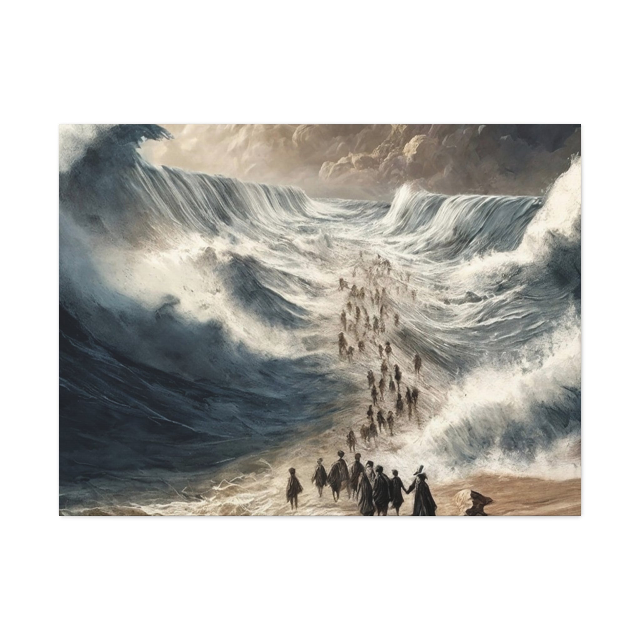 Biblical Exodus Wall Canvas — Parting of the Red Sea Matte Stretched Canvas