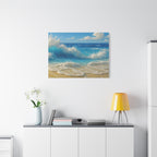 Sunny Beach Waves-Matte Canvas, Stretched, 1.25"