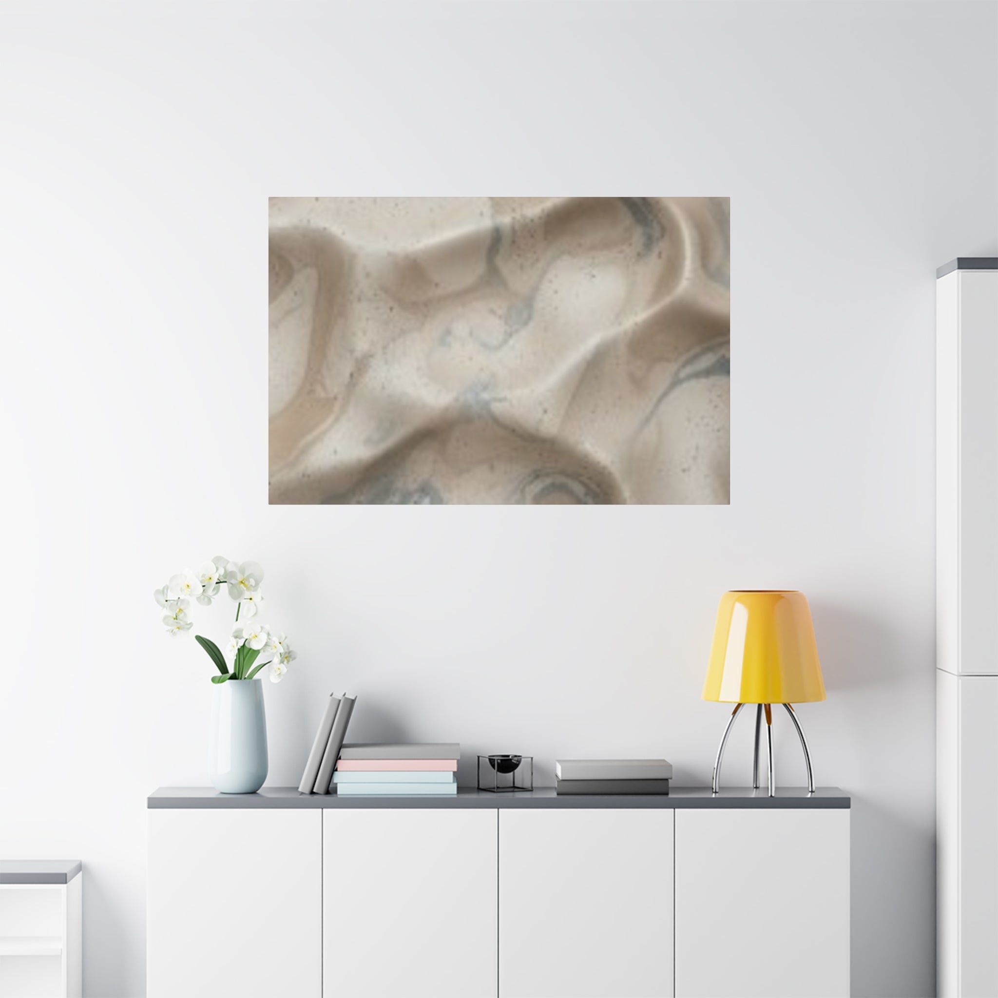 Abstract Neutral Marble Canvas Wall Art — Matte Stretched 1.25"