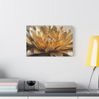 Golden Dahlia Matte Canvas Wall Art — Stretched 1.25"
