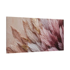 Feathered Pampas Wall Art Canvas — Blush Pink Botanical Decor, Matte Stretched 1.25"