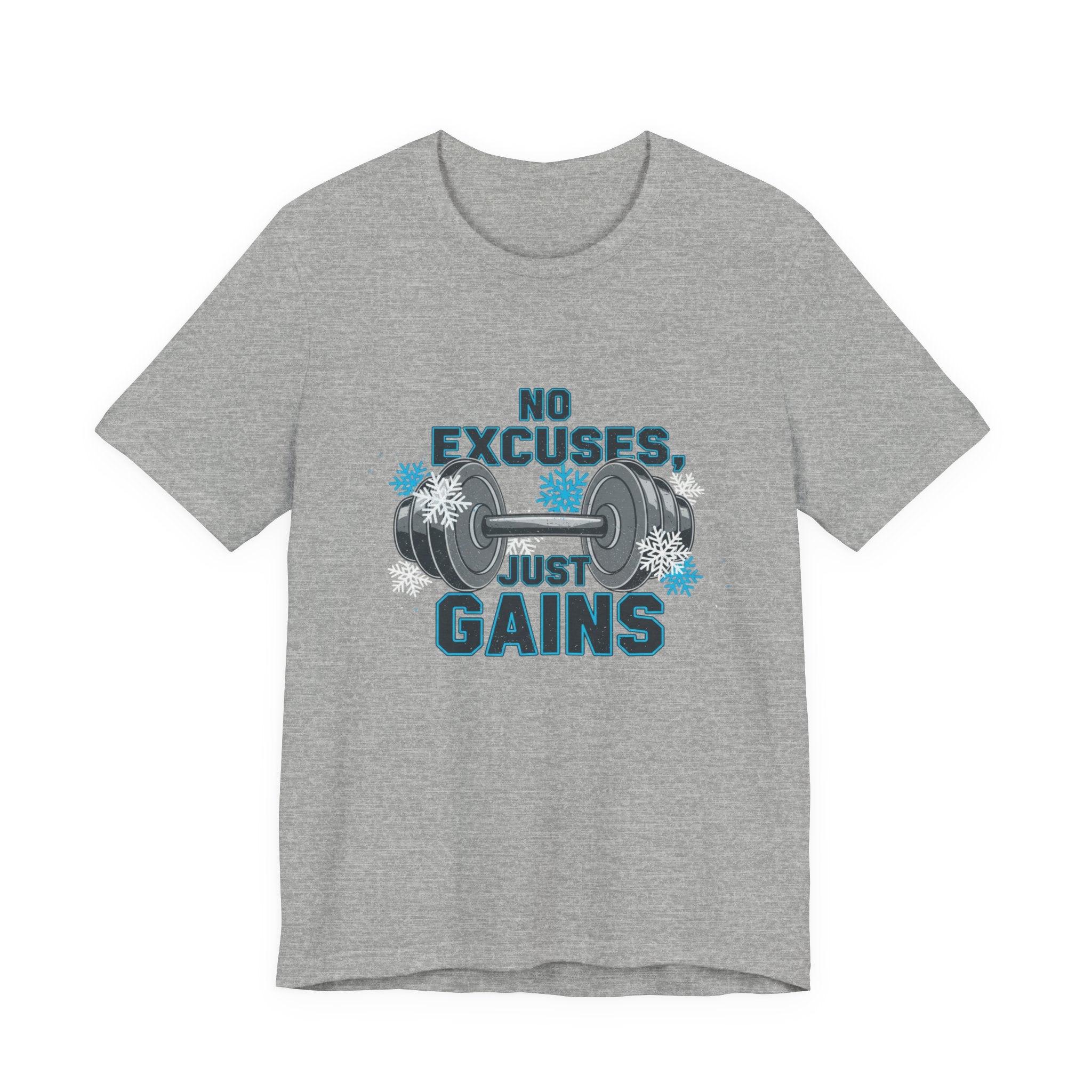 No Excuses Just Gains T-Shirt | winter workout shirt, gym motivation