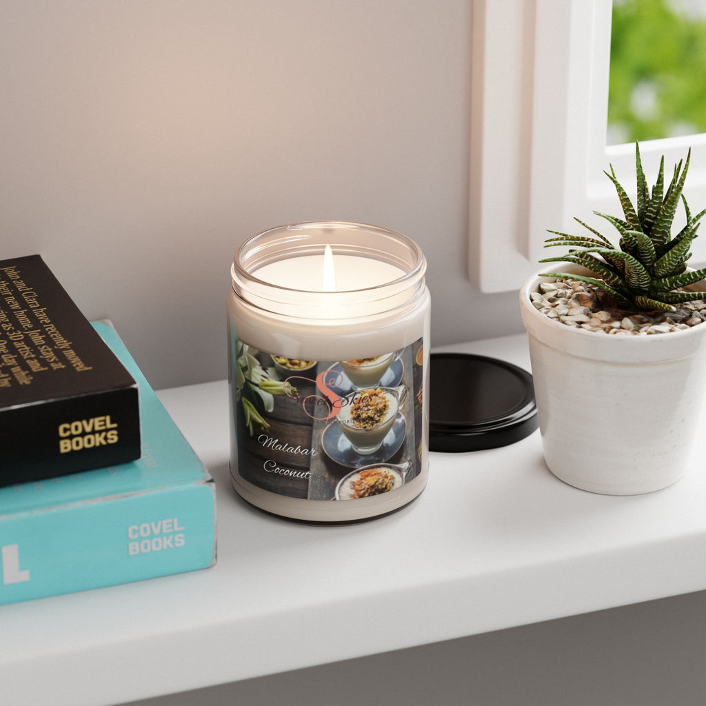 Coconut Malabar Scented Soy Candle — 9oz Aromatic Jar