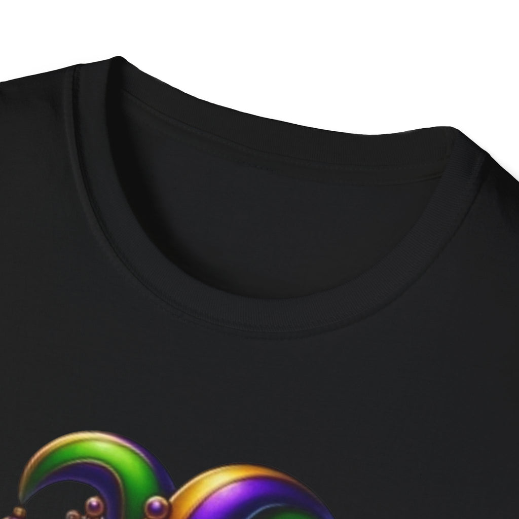Mardi Gras Jester Alligator T-Shirt — Carnival Croc Graphic Tee