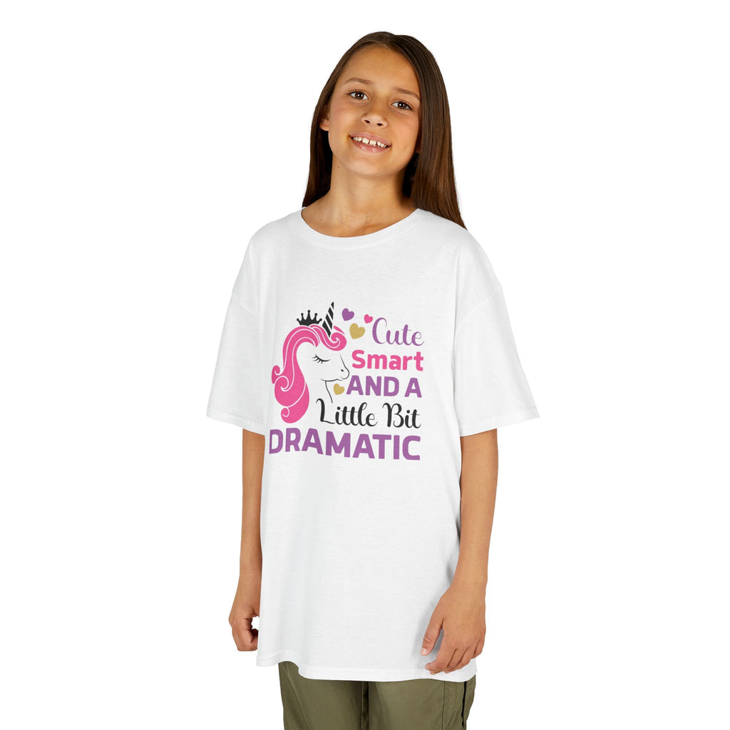 Kids T-Shirt — Cute Smart And A Little Bit Dramatic Unicorn Tee