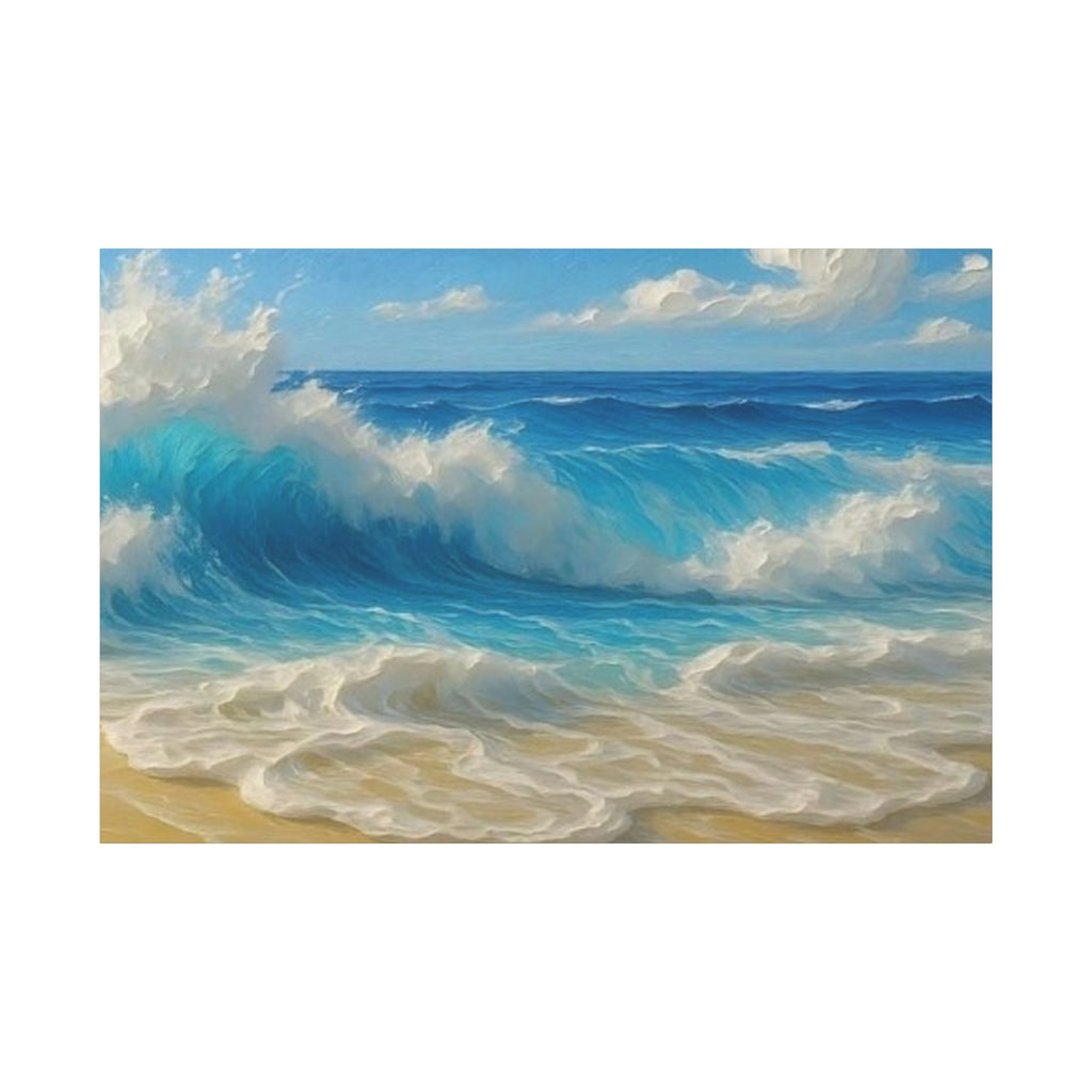 Sunny Beach Waves-Matte Canvas, Stretched, 1.25"