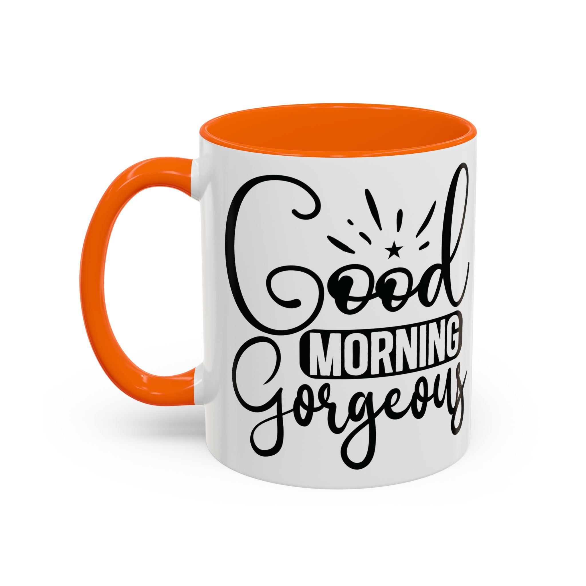 Good Morning Gorgeous Accent Coffee Mug – 11/15oz Pink Interior