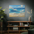 Sunny Beach Waves-Matte Canvas, Stretched, 1.25"