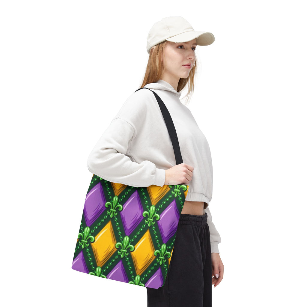 Mardi Gras Diamond Pattern Tote