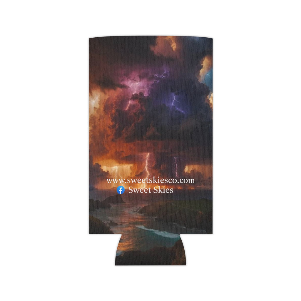 Sweet Skies Stormscape Can Cooler – Scenic Lightning Beach Beverage Insulator