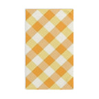 Buffalo Plaid Hand Towel - Orange & Yellow Check Kitchen Towel