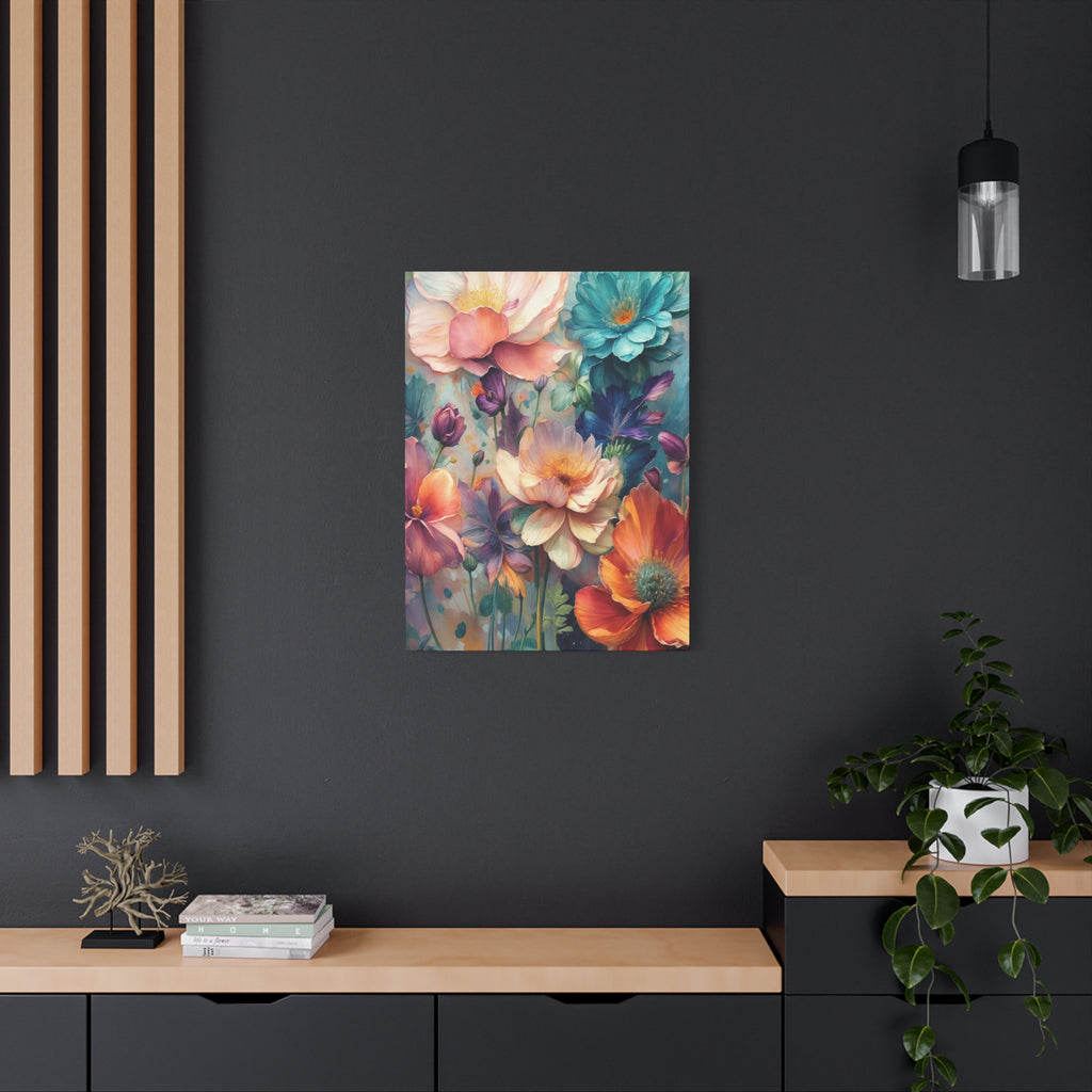 Floral Dreamscape Matte Canvas Print — Stretched 1.25"