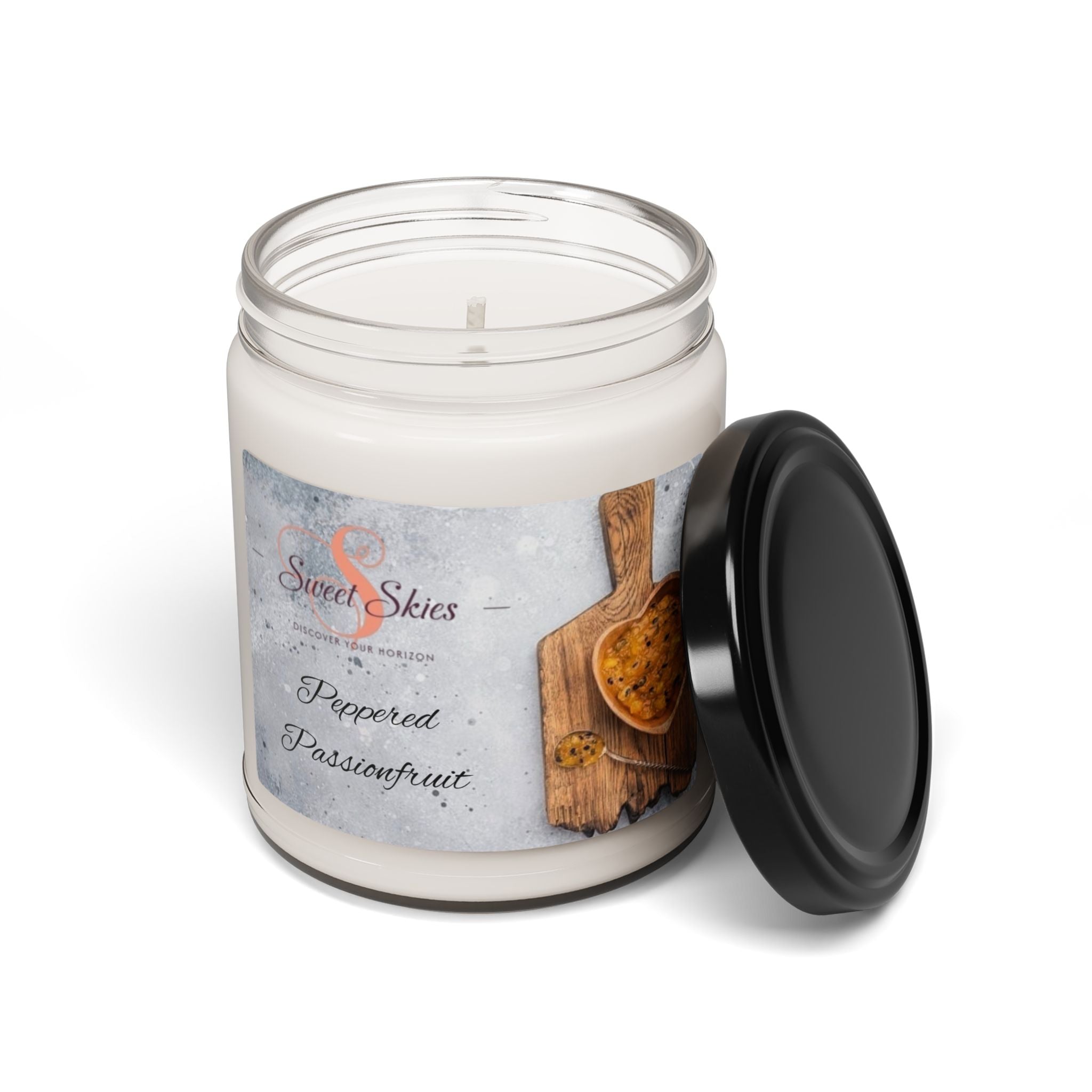 Peppered Passionfruit Scented Soy Candle — 9oz Jar (Sweet Skies)