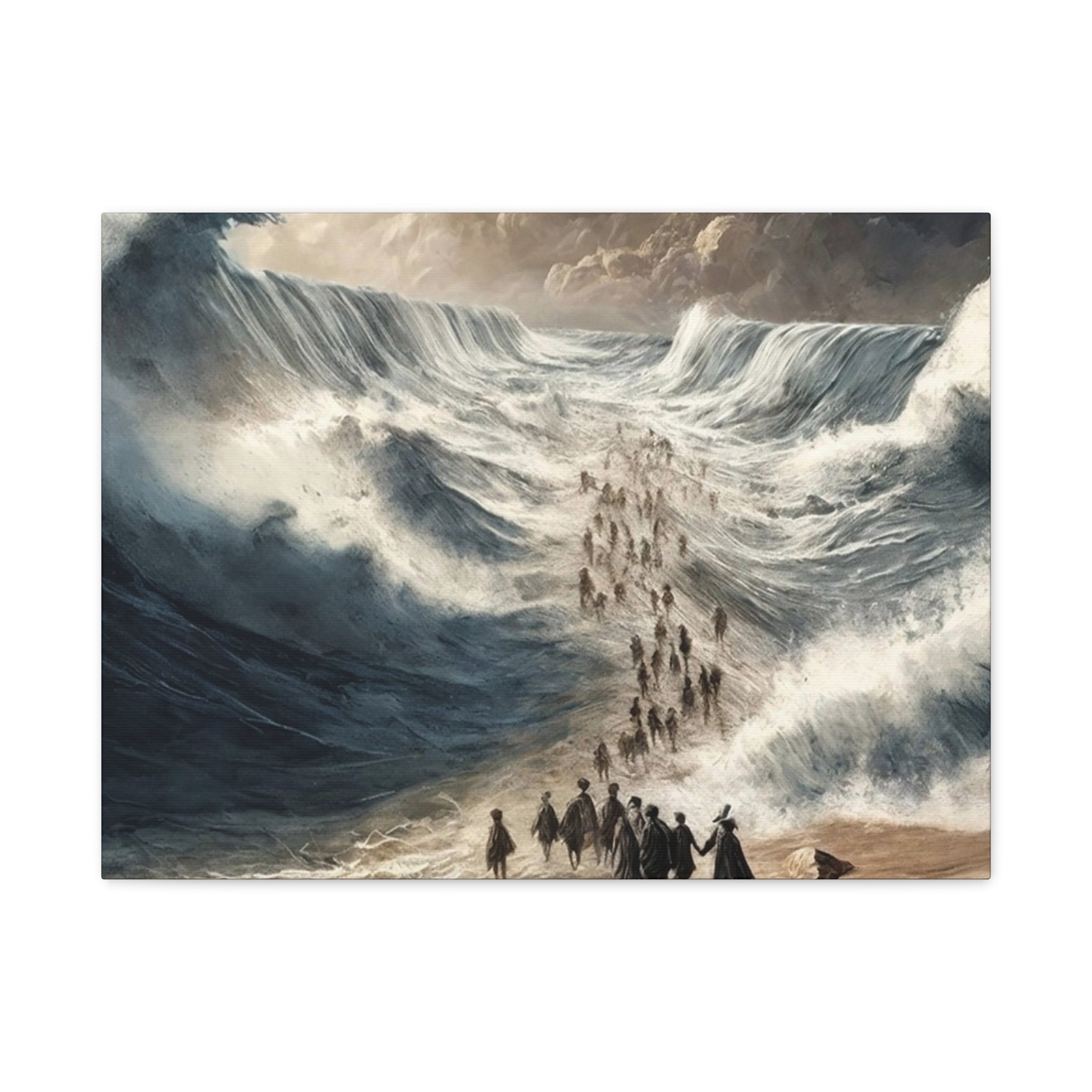 Biblical Exodus Wall Canvas — Parting of the Red Sea Matte Stretched Canvas