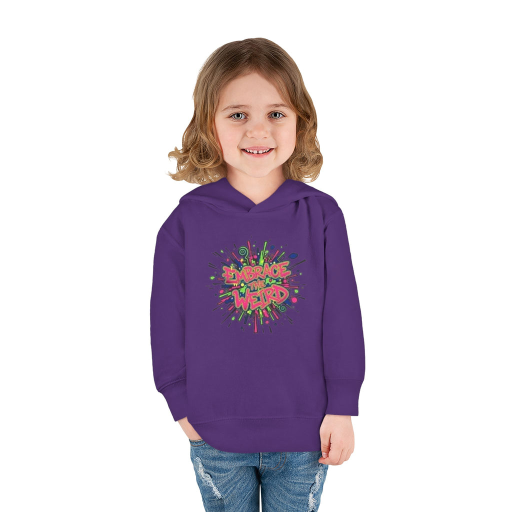 Toddler Hoodie — 'Dance Like a Weird' Colorful Graffiti Pullover