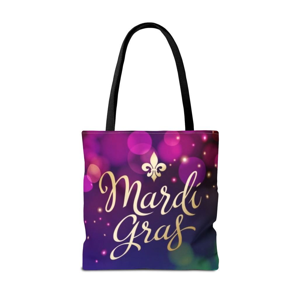 Mardi Gras Tote Bag — Purple Gold Fleur-de-Lis Celebration Tote