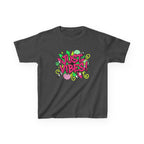 Kids T‑Shirt — "Just Vibes" Neon Graffiti Graphic Tee for Playful, Trendy Kids