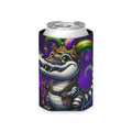 Mardi Gras Alligator Can Cooler – Festive Beaded Gator Koozie