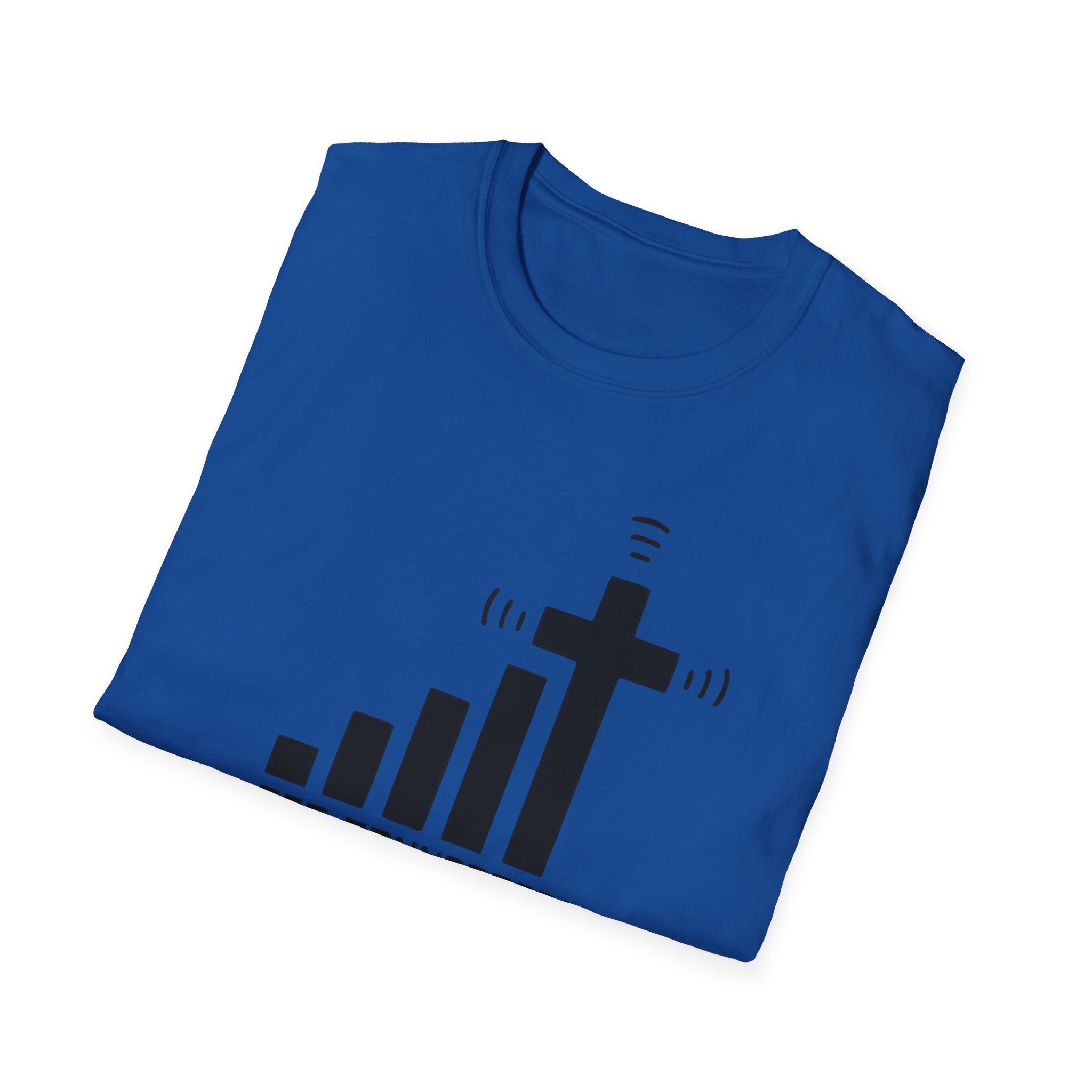 T-Shirt — "Get Connected" Signal Bars Cross Graphic