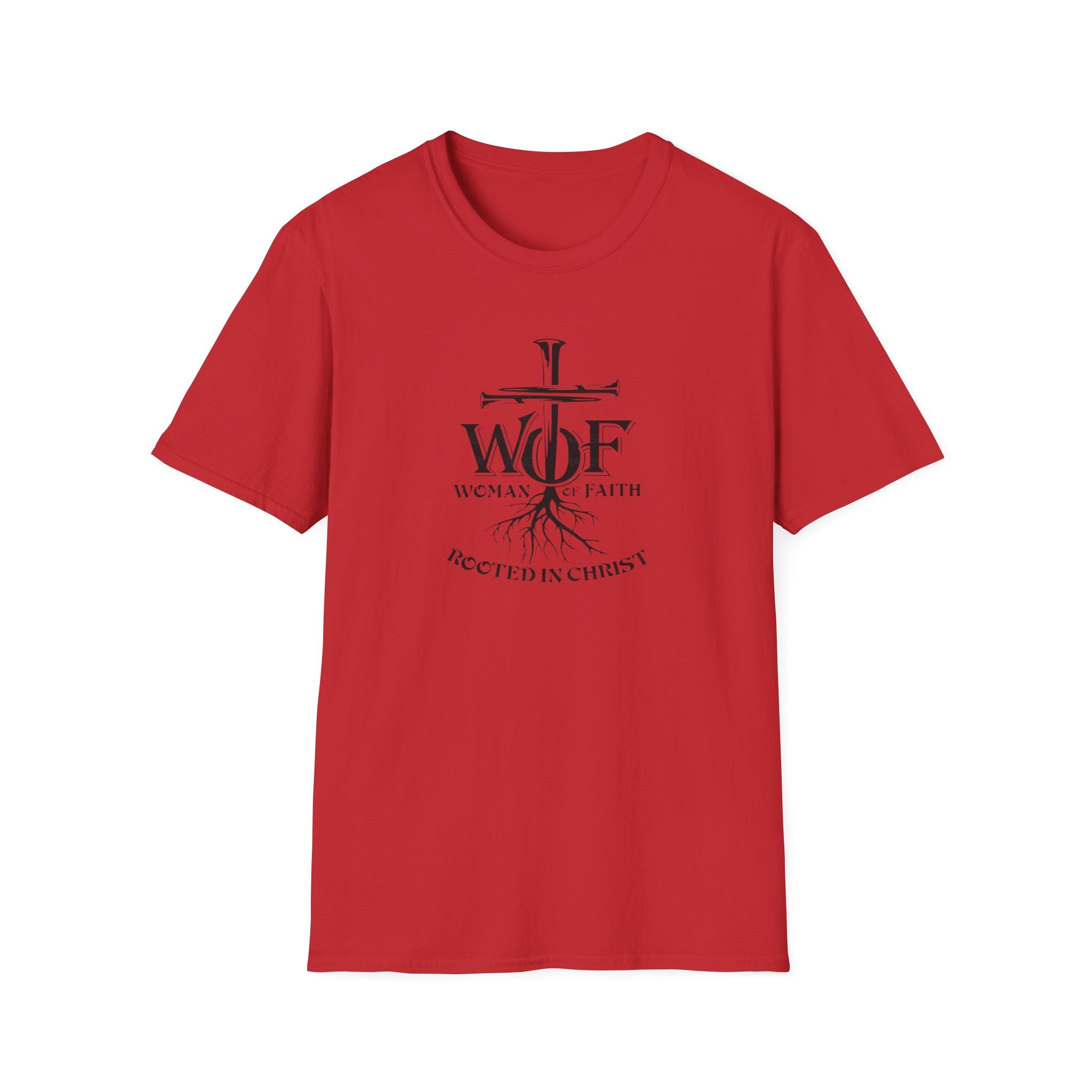Faith T-Shirt - "WOF Woman of Faith Rooted in Christ" Christian Tee