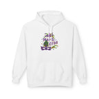 Mardi Gras Mask Hoodie — Purple Green Gold Carnival Pullover