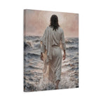 Jesus Walking on Water Matte Canvas Print