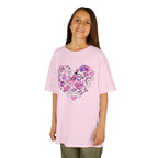 Kids Heart Doodle Tee — Cute Pink Valentine Heart Graphic Shirt