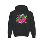 Youth Hoodie - "Just Vibes" Neon Graffiti Pullover