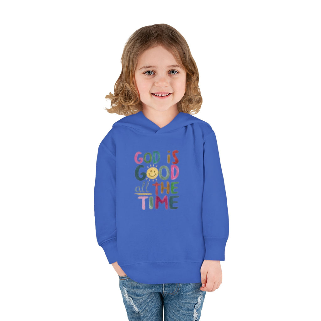 Toddler Hoodie — "God Is Good All The Time" Cute Faith Pullover