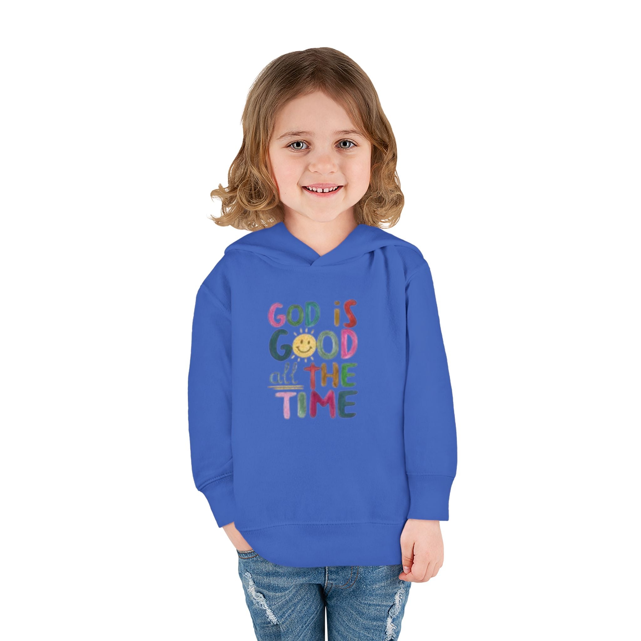 Toddler Hoodie — "God Is Good All The Time" Cute Faith Pullover