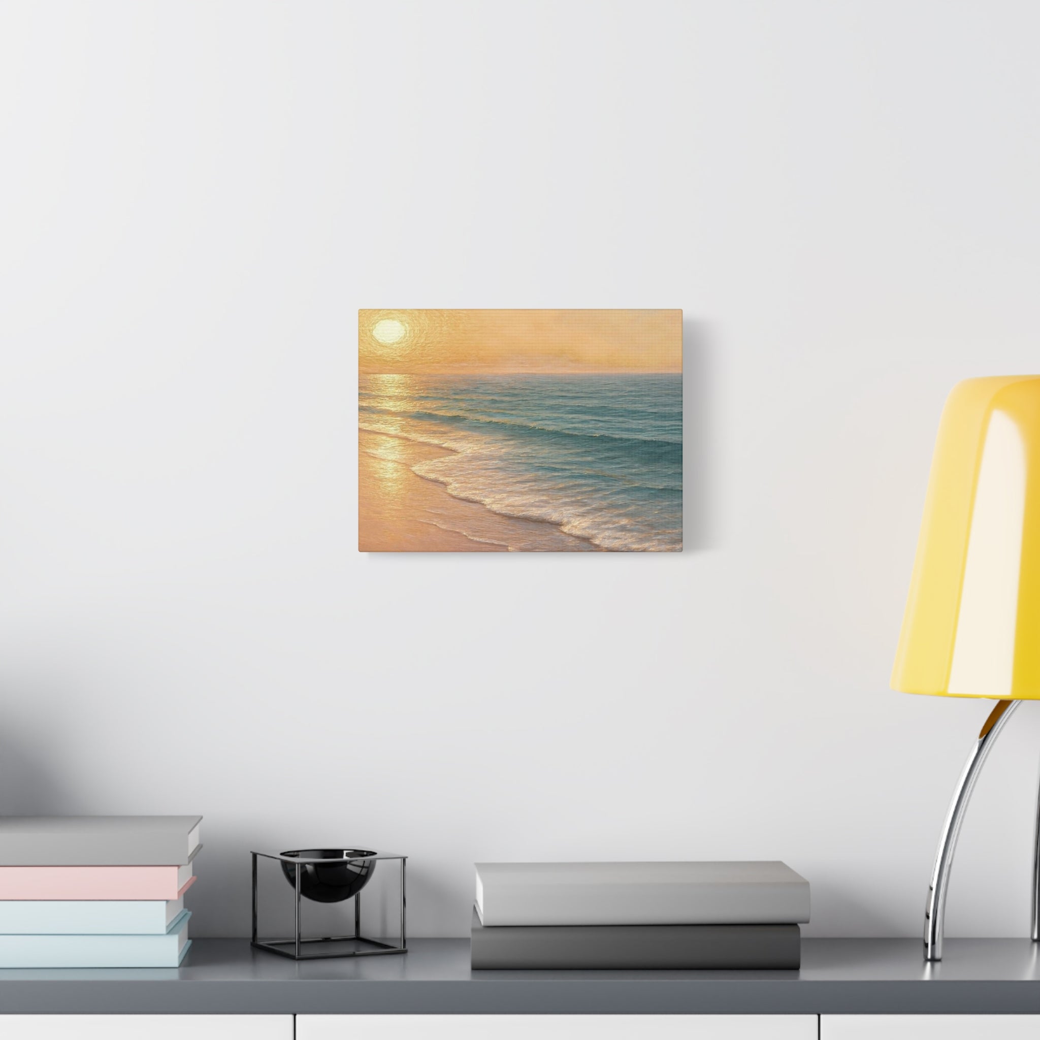 Sunset Beach Canvas Print — Seaside Wall Art Matte Stretched 1.25"