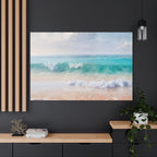 Seaside Waves Matte Canvas Print — Tranquil Beach Wall Art, Stretched 1.25"