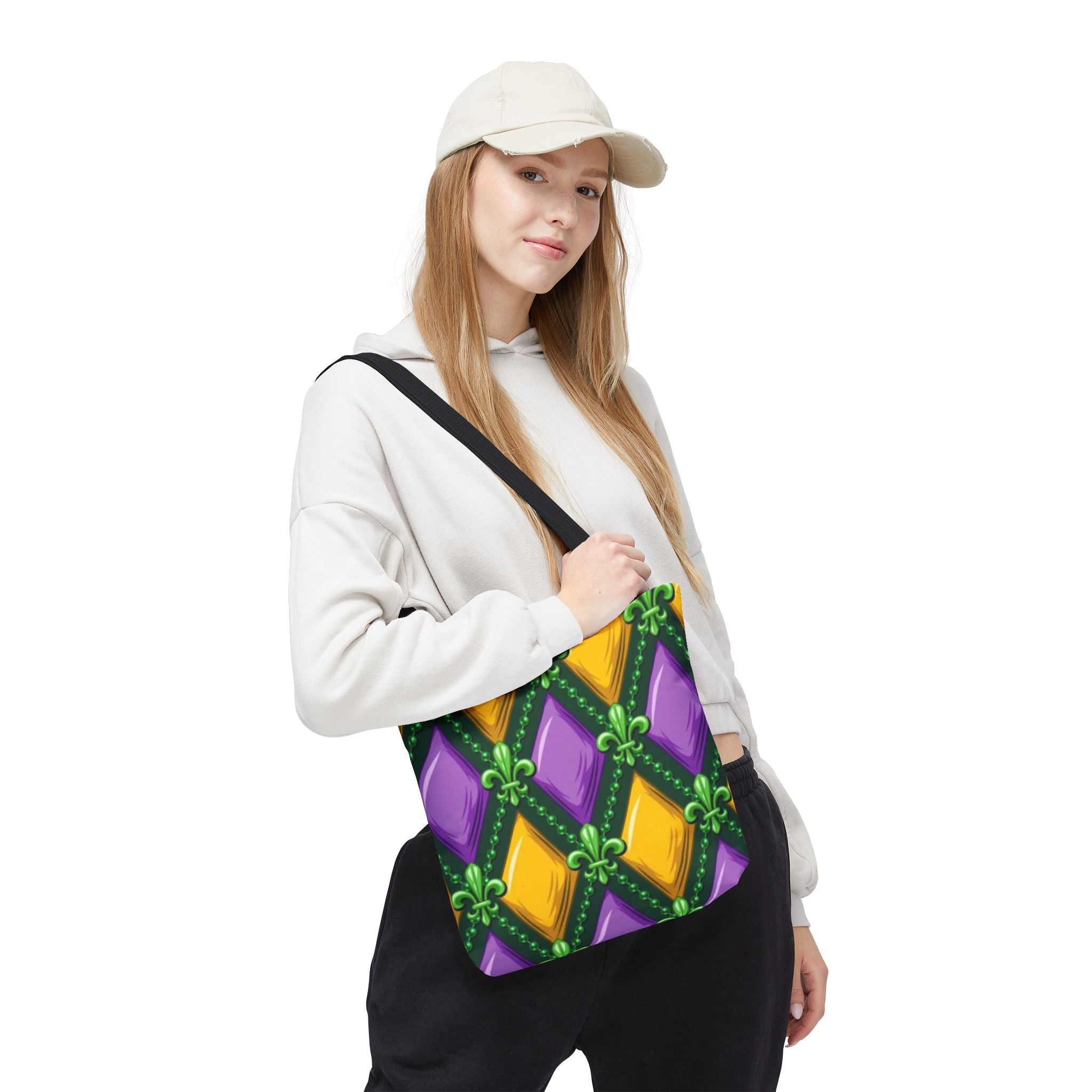 Mardi Gras Diamond Pattern Tote