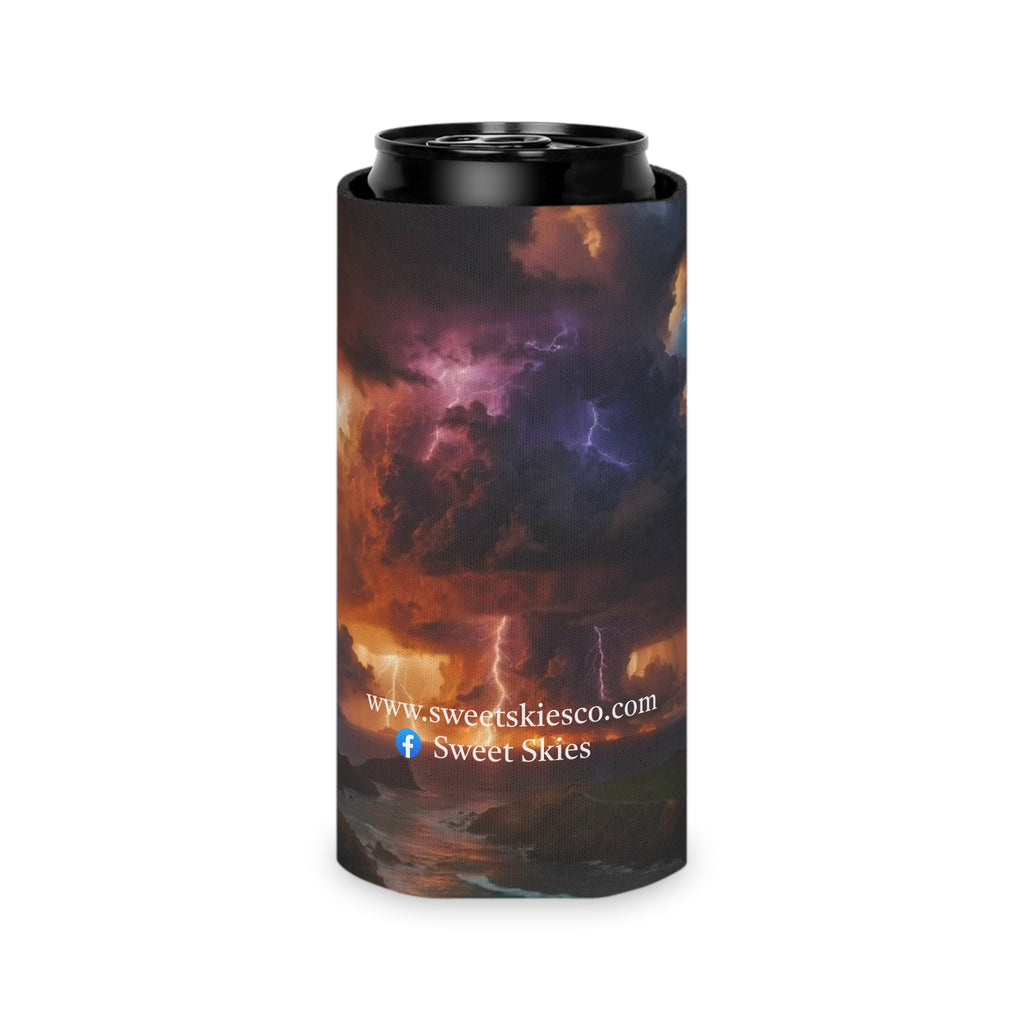 Sweet Skies Stormscape Can Cooler – Scenic Lightning Beach Beverage Insulator