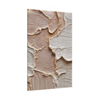 Neutral Textured Abstract Canvas Print — Beige & Cream Wall Art, Matte Stretched 1.25"